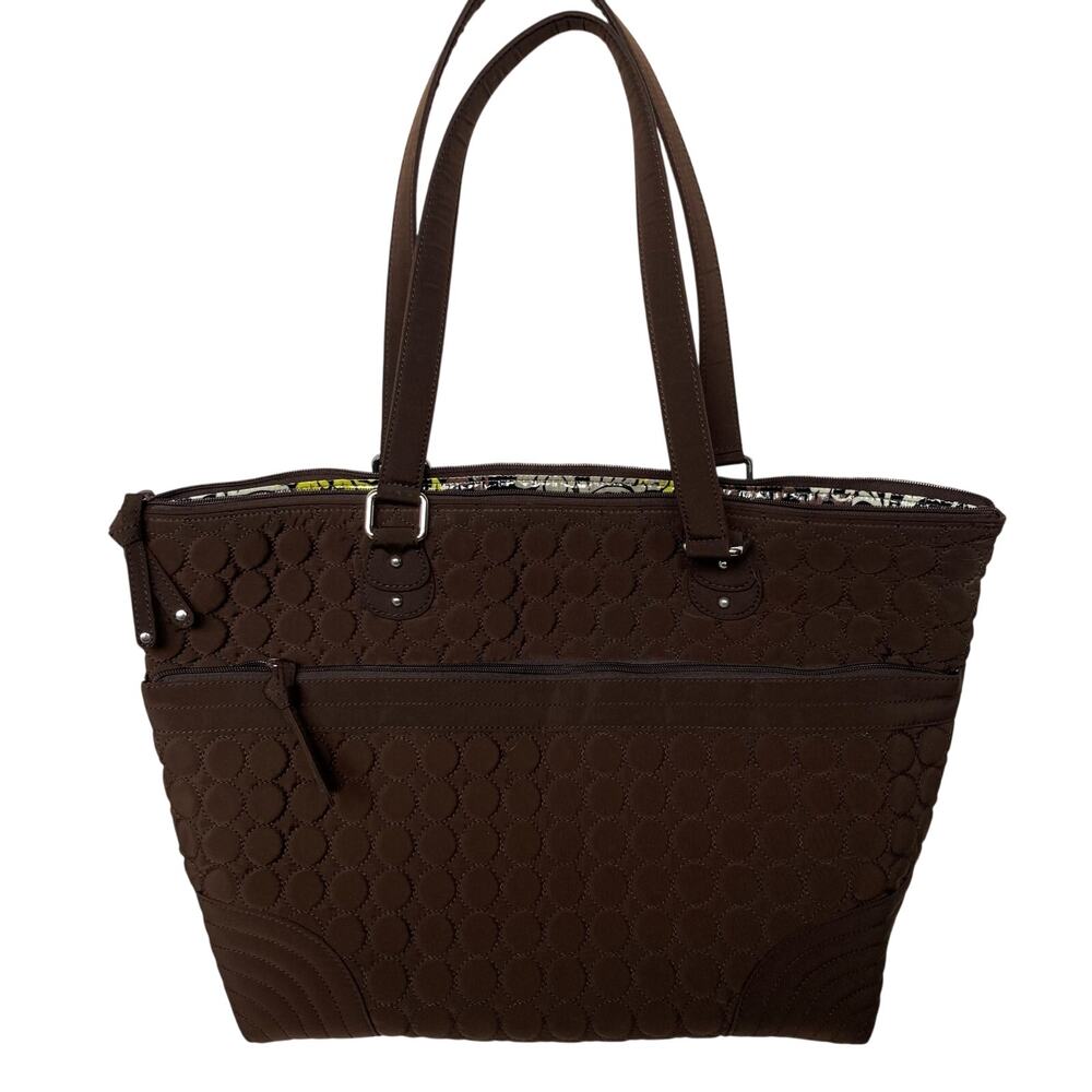 Vera Bradley Brown Tote Diaper Bag - Picture 4 of 9